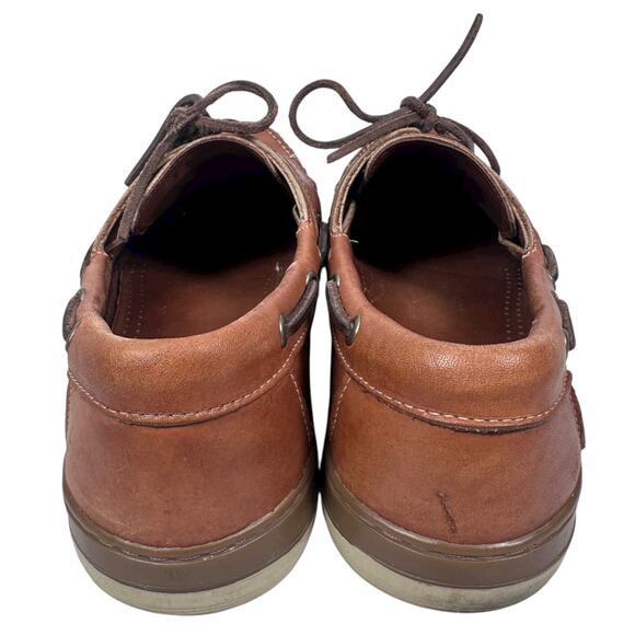 Allen Edmonds Eastport Boat Shoes Men’s US 9 D Brown Leather Lace Up Loafers